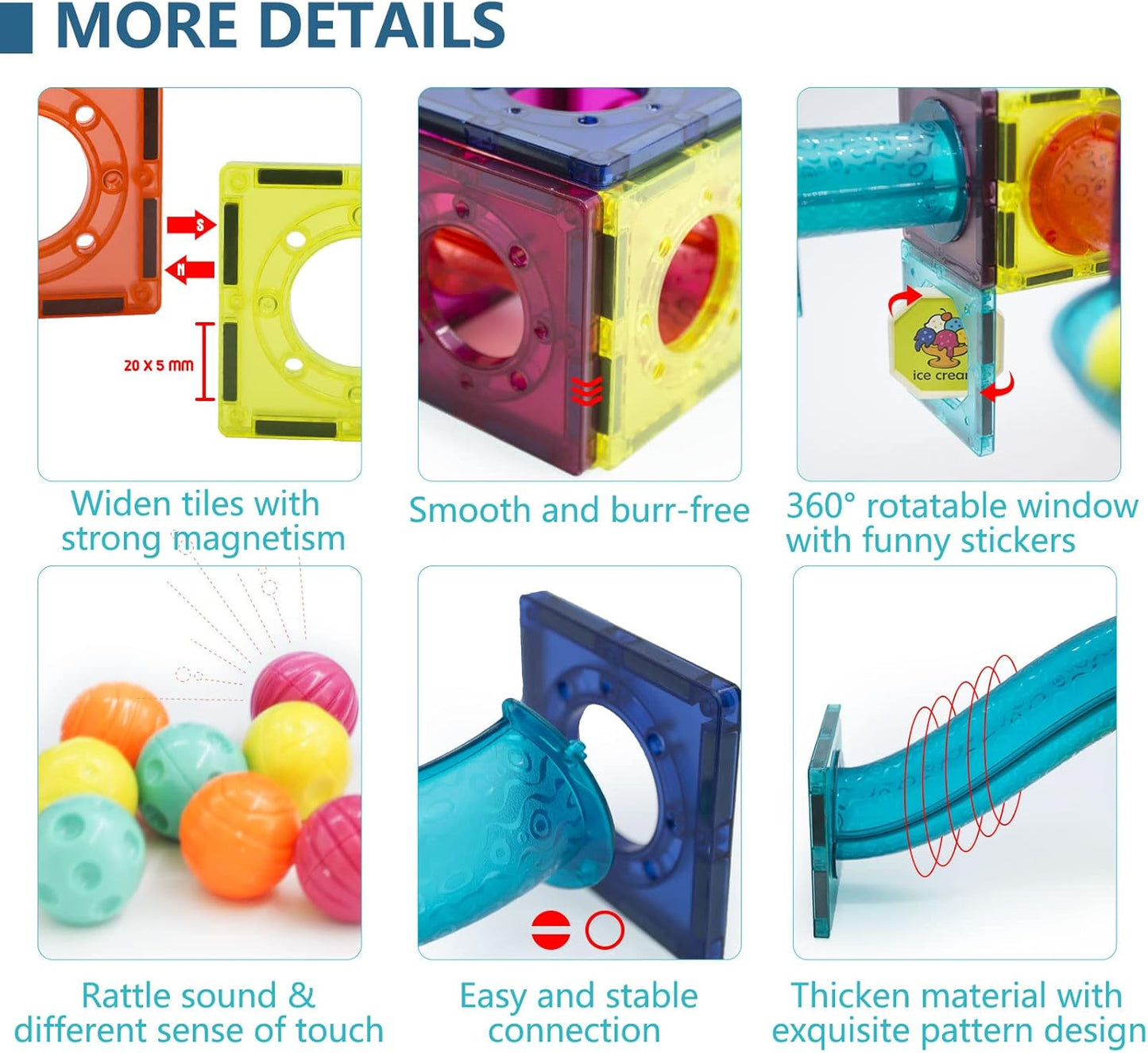 wowohage Magnetic Building Blocks Set – 101PCS STEM Creative Educational Toy for Kids (Ages 3+)