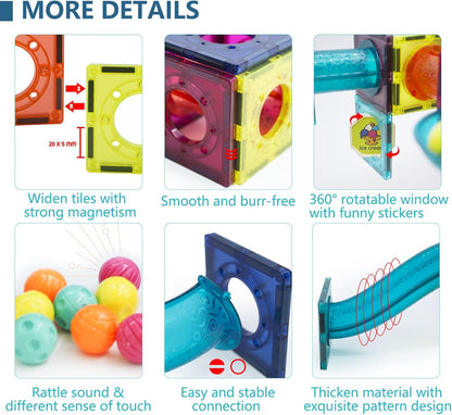 wowohage Magnetic Building Blocks Set – 101PCS STEM Creative Educational Toy for Kids (Ages 3+)