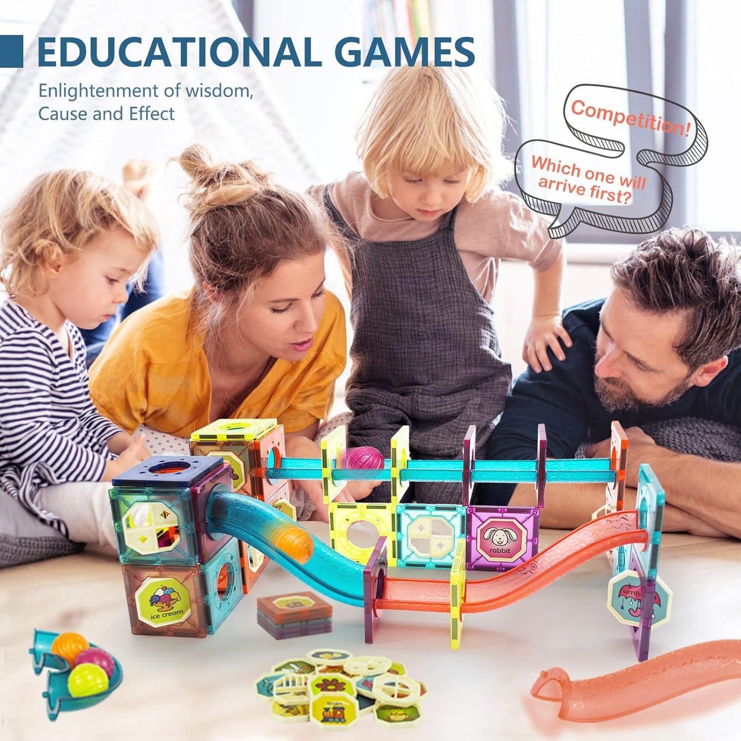 wowohage Magnetic Building Blocks Set – 101PCS STEM Creative Educational Toy for Kids (Ages 3+)