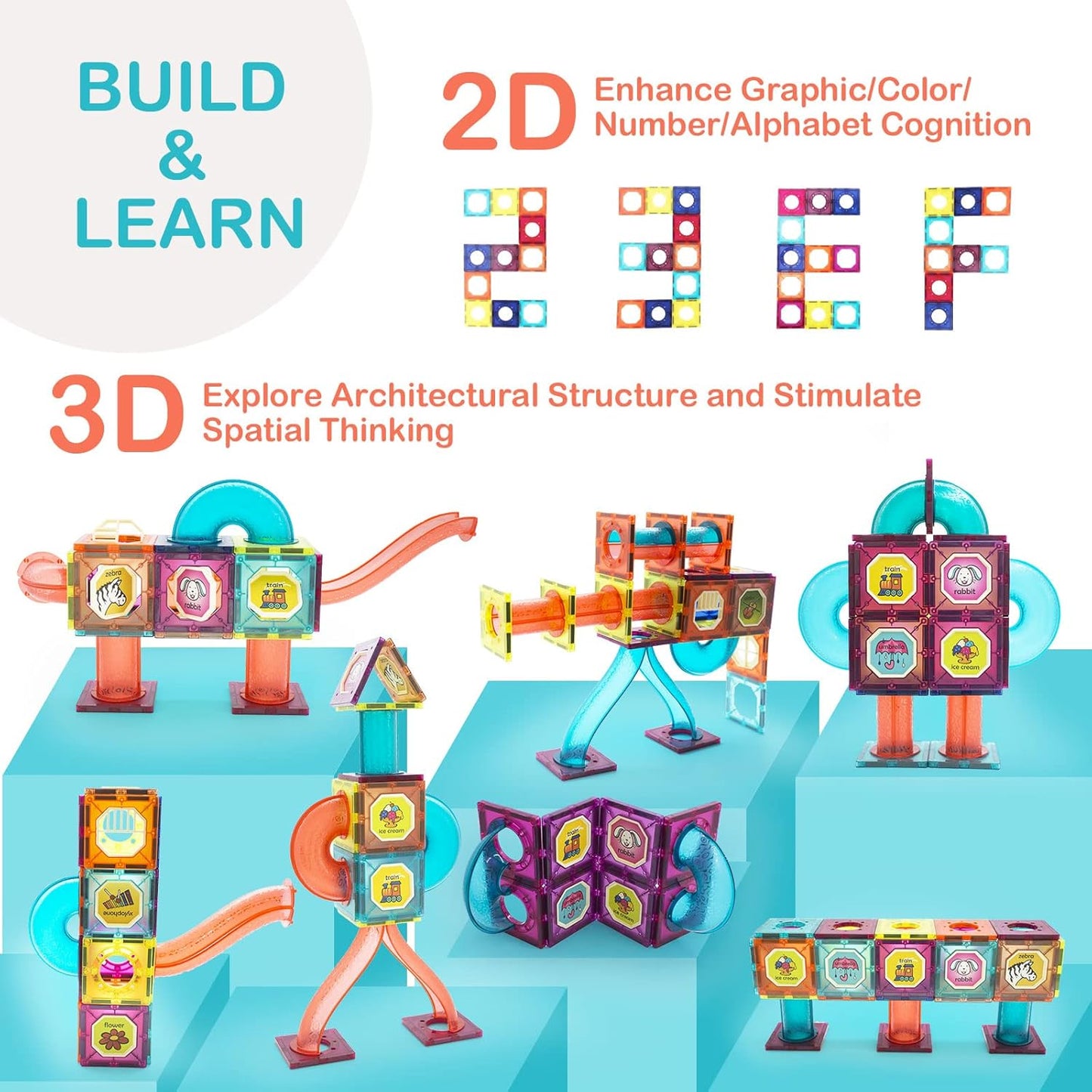 wowohage Magnetic Building Blocks Set – 101PCS STEM Creative Educational Toy for Kids (Ages 3+)