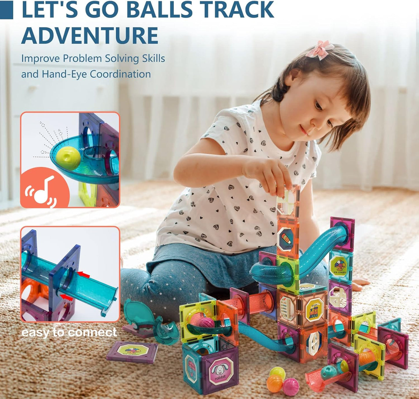 wowohage Magnetic Building Blocks Set – 101PCS STEM Creative Educational Toy for Kids (Ages 3+)
