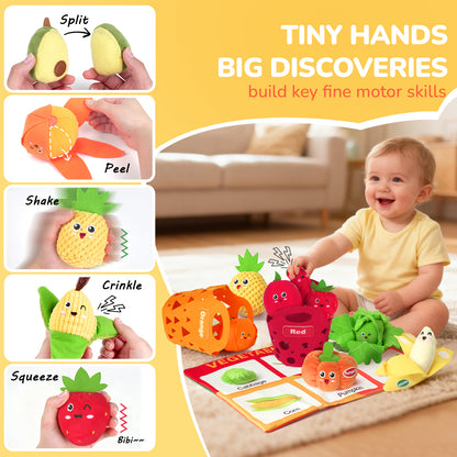 Baby Sensory Toys for Toddlers - Music & Light Pop-Up Animal Hammer Play