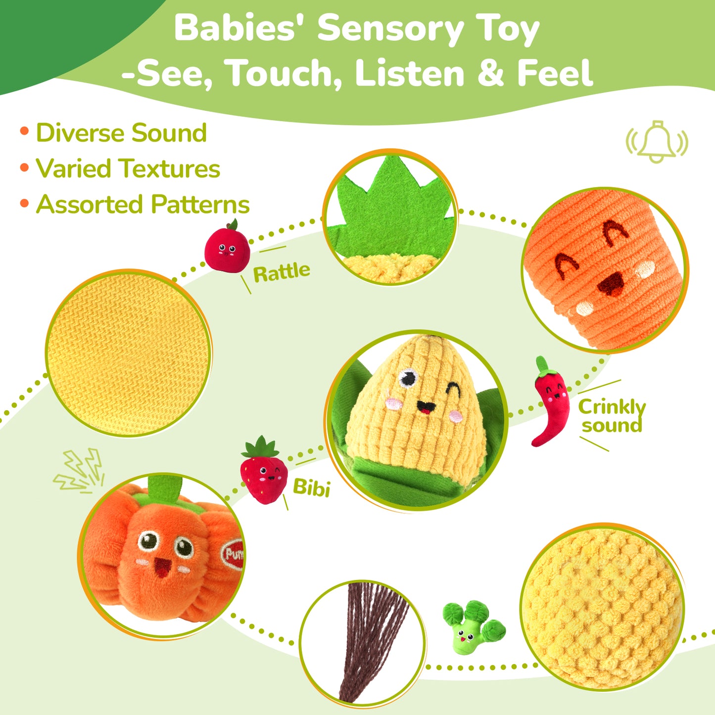 Baby Sensory Toys for Toddlers - Music & Light Pop-Up Animal Hammer Play